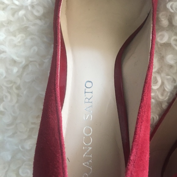 Franco Sarto Red Suede Heels - Picture 2 of 5